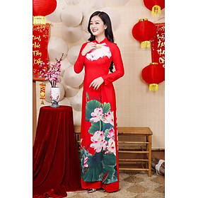 Áo Dài Hoa Sen Truyền Thống