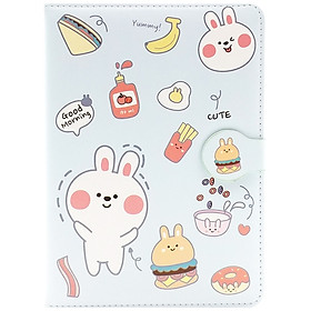 Sổ Da Trung Nút B6 4789 - Màu Xanh Da Trời