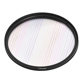 77mm Rainbow Streak Lens Filter Special Effects Anamorphic Optical Glass Filter for DSLR Cameras