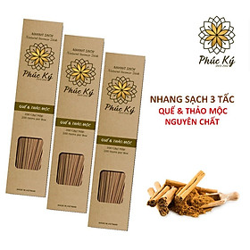 Mua 600 cây Nhang Sạch _ Nhang Chung Cư 3 tấc_Vỏ Quế và Thảo Mộc nguyên chất_200 cây 1 hộp