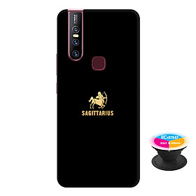 Ốp lưng nhựa dẻo dành cho Vivo V15 in hình Sagitaurius - Tặng Popsocket in logo iCase - Hàng Chính Hãng