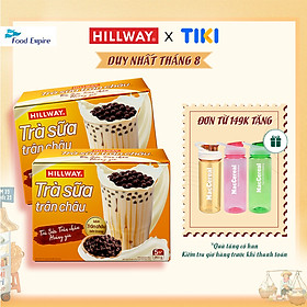 Combo 2 hộp Trà Sữa Trân Châu Hoà Tan - Hillway - Vị Truyền Thống (hộp 5 gói trà sữa, 5 gói trân châu)