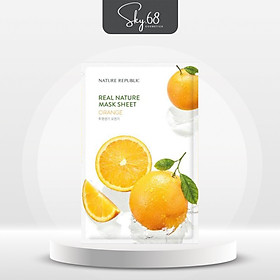 Mặt Nạ Giấy Cấp Ẩm, Dưỡng Trắng, Mờ Thâm, Ngăn Ngừa Lão Hoá Nature Republic Real Nature Mask Sheet 23ml - Orange
