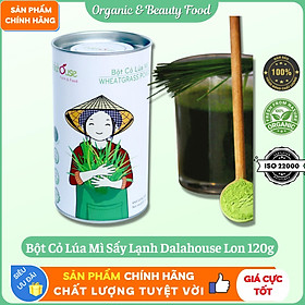 Bột Cỏ Lúa Mì Hữu Cơ Nguyên Chất Sấy Lạnh Dalahouse - Lon120g - Ngăn ngừa và hỗ trợ tiểu đường - Hỗ trợ tiêu hóa, ngừa táo bón - Hỗ trợ thải độc gan và máu