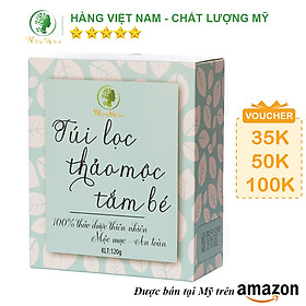 Hình ảnh Túi lọc thảo mộc tắm bé ngăn ngừa rôm sảy, dưỡng da và tóc bé mềm mại Wonmom 120g ( 10 Túi/ Hộp )