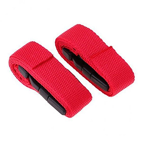 4x1 Pair 1m 25mm Golf Trolley Webbing Straps with Quick Release Buckle red