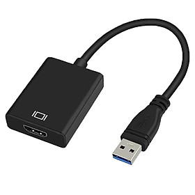 USB3.0 to HDMI converter USB3.0 TO HDMI adapter cable external graphics card USB to 3.0 aluminum alloy black