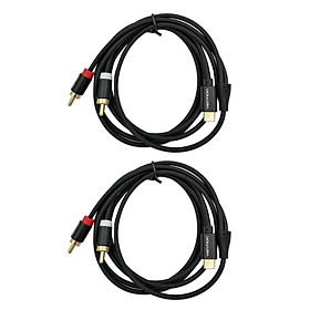 2x USB Type-C To Dual RCA Audio Cable Male To Male Aux Stereo Adapter 50CM