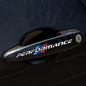 Bộ 4 tem dán tay nắm cửa xe ô tô Performance