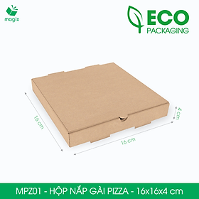 Mua MPZ01 - 16x16x4 cm - 100 Hộp nắp gài pizza đa dụng - Hộp nắp gập  hộp carton gói hàng  hộp quà