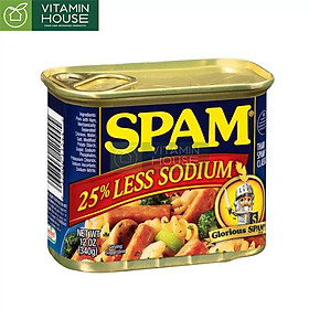 Thịt Hộp Spam 25% Ít mặn Mỹ 340g