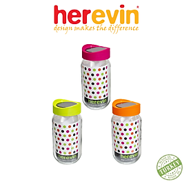 Mua Bộ 3 Hũ Thuỷ Tinh Herevin Tròn Trơn Nắp Transparent 1L - HEHU149377-560