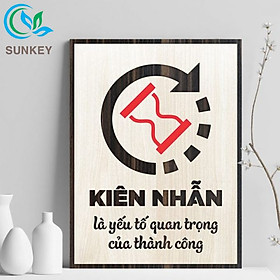 Tranh Treo Tường Động Lực Trang Trí Decor - Tranh Động Lực Slogan - Kiên Nhẫn Là Yếu Tố Quan Trọng Của Thành Công - Trang Trí Nhà Cửa, Văn Phòng Làm Việc, Tạo Động Lực