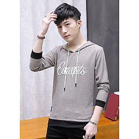 Áo khoác nam HOODIE AKN490 Thun nỉ ngoại ( XÁM VÀNG )