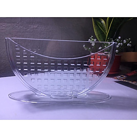 Mua Tô nhúng bánh tráng 2 ngăn nhựa trong Acrylic cao cấp Size 21.5x13x7cm