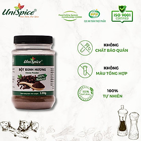 Bột đinh hương Unispice lọ hũ 120g-Gia vị tự nhiên- thơm mịn cao cấp