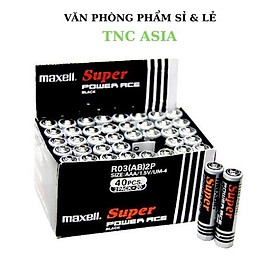 HỘP PIN MAXELL 40 VIÊN AAA TEM BẠC - HÀNG CHÍNH HÃNG