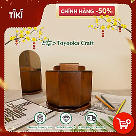 Hộp Gỗ Xoay Đa Năng (bát giác) TOYOOKA CRAFT, Phụ Kiện Gỗ Cao Cấp, Quà Tặng Tinh Tế, Sang Trọng - SC58