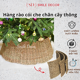 Mua Hàng rào cói tròn lắp ráp che chân cây thông Smile Decor trang trí Giáng Sinh   Noel - Christmas tree skirt/collar