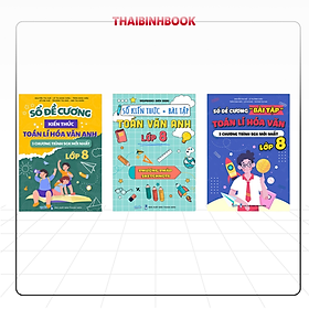 Combo 03 Sách Sổ Tay Đề Cương Lớp 8 Đầy Đủ Kiến Thức Bài Tập Toán Lý Hóa Văn Anh (3 Chương Trình)