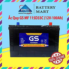Bình Ắc Quy 12V-100Ah, Ắc Quy Ô Tô GS MF 115D33C 115D33V