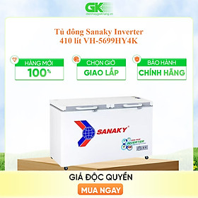 Tủ đông Sanaky inverter 410 lít VH-5699HY4K - hàng chính hãng( Chỉ giao HCM)