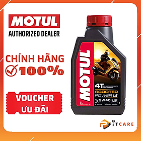 Nhớt Tổng Hợp Cho Xe Tay Ga 4 Thì Motul Scooter Power LE 5W40 Có Chiết Lẻ