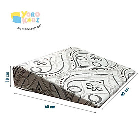 Gối chống trào ngược dạ dày Yorokobi cao 16cm-Gối thông minh 2 trong 1, chống lún, thư giãn vai gáy
