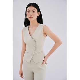 Set áo blaze kết hợp cùng áo gile & quần âu Maddy thiết kế cao cấp WHITE CHIC