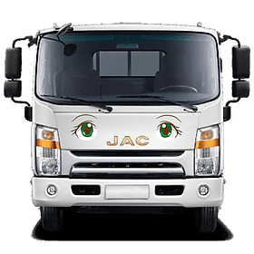 Decal trang trí đầu xe, tem đôi mắt dán xe tải CAMC, xe Shacman, xe Chenglong SM-10