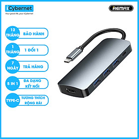 Mua HUB USB Type-C 5 in 1 Remax RU-U5 cho mackbook  laptop - Hàng chính hãng