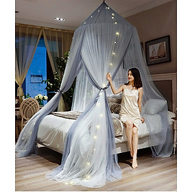 Mùng công chúa cao cấp treo trần, màn khung tròn không khoan tường phòng ngủ đẹp chống muỗi ZO HOME - N1-1