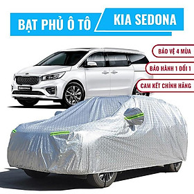 Bạt phủ xe ô tô 7 chỗ Kia Sedona, Bạt trùm xe sedona cao cấp chất liệu vải PEVA chống nắng mưa không thấm nước
