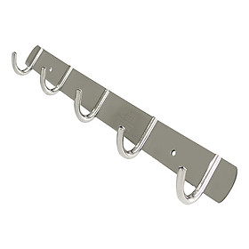 Móc treo quần áo 5 chấu Inox SUS 304 Eurolife EL-M5 Trắng bạc