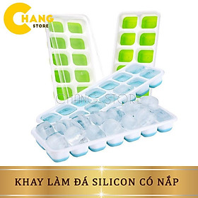 Mua Khay làm đá silicon có nắp tránh bị mùi tủ lạnh