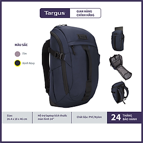 Balo Targus TSB972GL-70 dòng Laptop 14" Sol-Lite Backpack - Hàng Chính Hãng