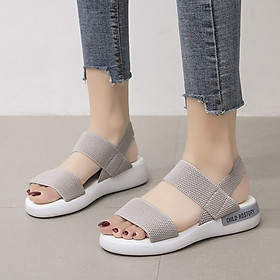 Dép sandal nữ cao cấp da mềm bọc vải thun co giãn - Mã SP : Sandal Chun