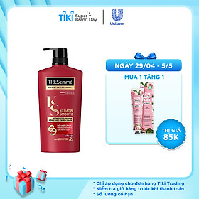 Dầu Gội Tresemmé Keratin Smooth Tinh Dầu Argan Và Keratin Vào Nếp Suôn Mượt (850g)