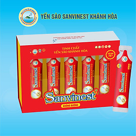 Hộp quà tặng Tinh chất Yến sào Khánh Hòa Sanvinest KHÔNG ĐƯỜNG 20 túi 25ml - 516QT20