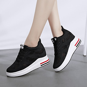 Korean Mesh Hollow Sneakers Increase Breathable Women's Shoes