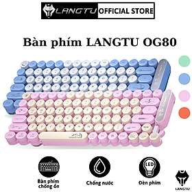 Bàn Phím Giả Cơ Bluetooth Không Dây OG80 Langtu Ban Phim Máy Tính Có Đèn Led Hàng Chính Hãng