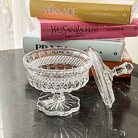 Mua Thố pha lê có nắp chân đế hoa Alexandria Bohemia 15cm Hàng chính hãng
