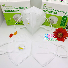 Khẩu trang N95 có van thở SHB Promask, Khẩu trang KN95 người lớn cao cấp 5 lớp kháng khuẩn chuẩn FFP2