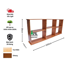 Mua Kệ sách gỗ treo tường/để bàn Phạm Khang rộng 100 cm màu vàng cherry