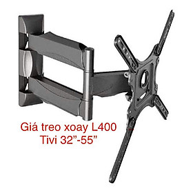 Khung treo tivi xoay L400 tải trọng 31.8kg dành cho tivi 32 inch - 55inch - Hàng nhập khẩu