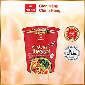 Hình ảnh Thùng 24 Ly Mì Lẩu Thái Tomyum NGON NGON VIFON (60g / Ly)