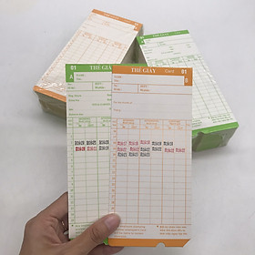 5 xấp thẻ giấy chấm công  chất lượng cao - Hàng nhập khẩu