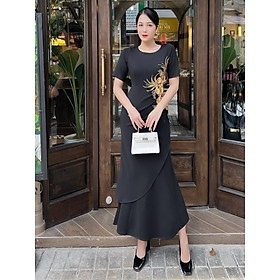 [HCM] Đầm đi tiệc đuôi cá kết hoa 3D sang trọng D102 - Khánh Linh Style - Lady Fashion