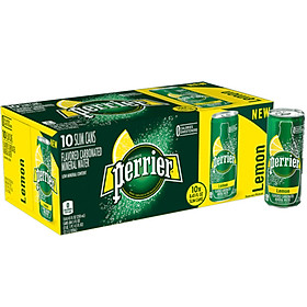 Nước Khoáng Perrier Có Gas Hương Chanh Vàng lon 330ml