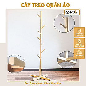 Cây Treo Quần Áo Gỗ Cao Cấp Phong Cách Hàn Quốc, Dễ Dàng Lắp Đặt Và Di Chuyển Thương Hiệu Gosashi-COCGOTQA